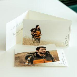 RBL 002 - Rouwbrief drieluik met flapje en foto's