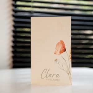 RB 834 - Rouwbrief met klaprozen