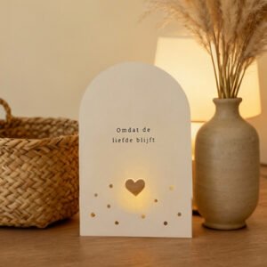 Troostkaart met theelichtje