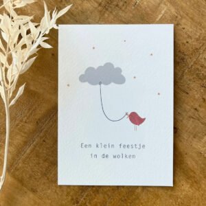 Troostkaart - Een klein feestje in de wolken