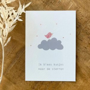 Troostkaart - Ik blaas kusjes naar de sterren