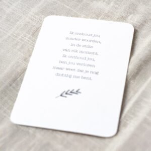 Wenskaart - Ik onthoud jou