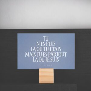 Troostkaart Atelier Wolk - Tu n'est plus là