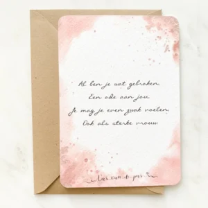 Wenskaart - Vers Van De Pers - sterke vrouw