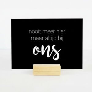 Troostkaart - nooit meer hier