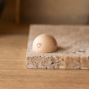 Kaartenhouder halve bol met hartje