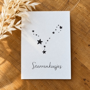 troostkaart sterrenkusjes